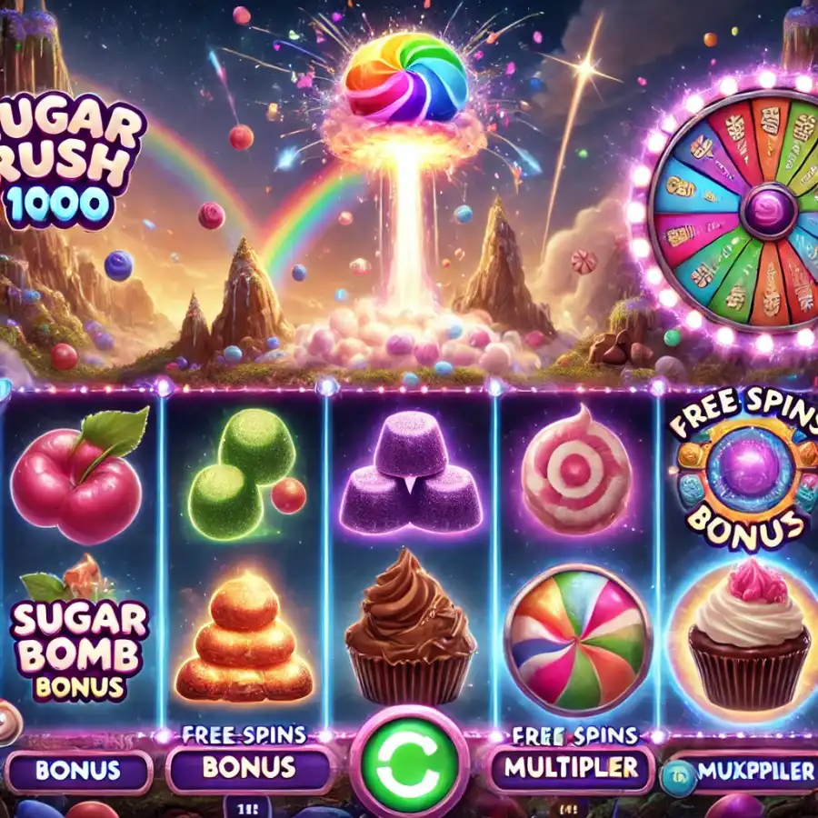 Бонусные функции и фриспины Sugar Rush