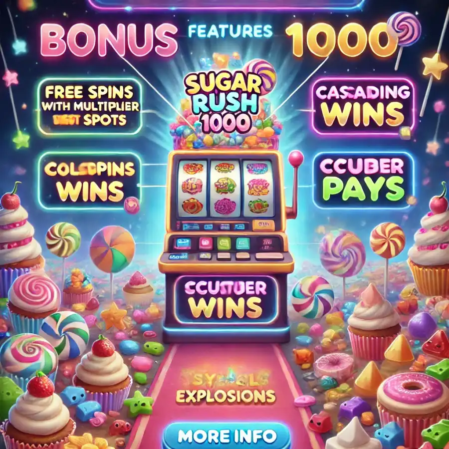 Бонусные функции и механики в Sugar Rush 1000